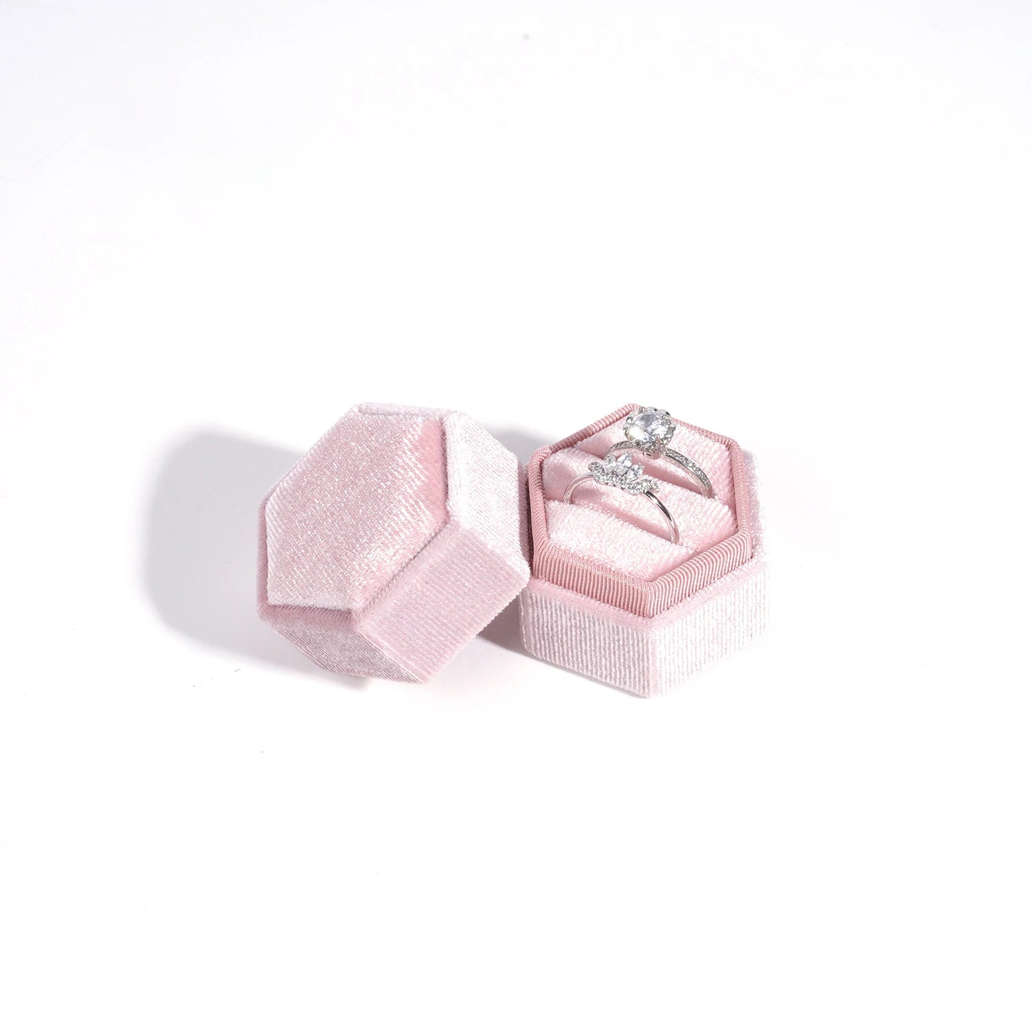 Gwendolyn Double Ring Box - 14:1052 - Bridal Accessories - Ivory & White