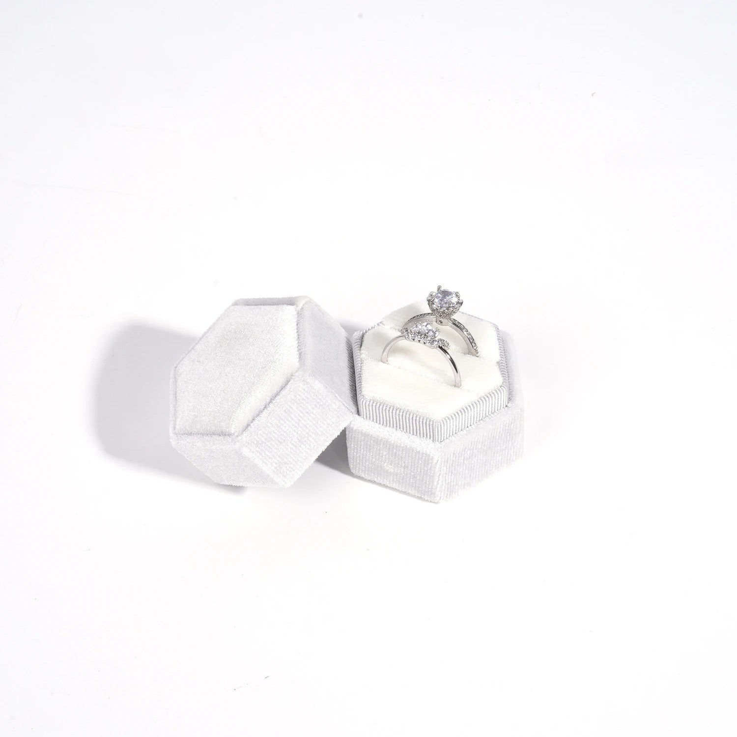 Gwendolyn Double Ring Box - 14:29 - Bridal Accessories - Ivory & White
