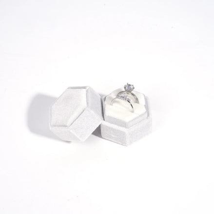 Gwendolyn Double Ring Box - 14:29 - Bridal Accessories - Ivory & White
