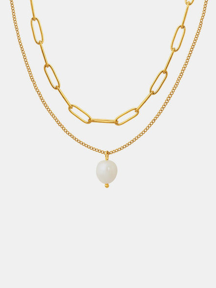 Imogen | Pearl Link Necklace - 100500337421713 - Jewellery - Ivory & White