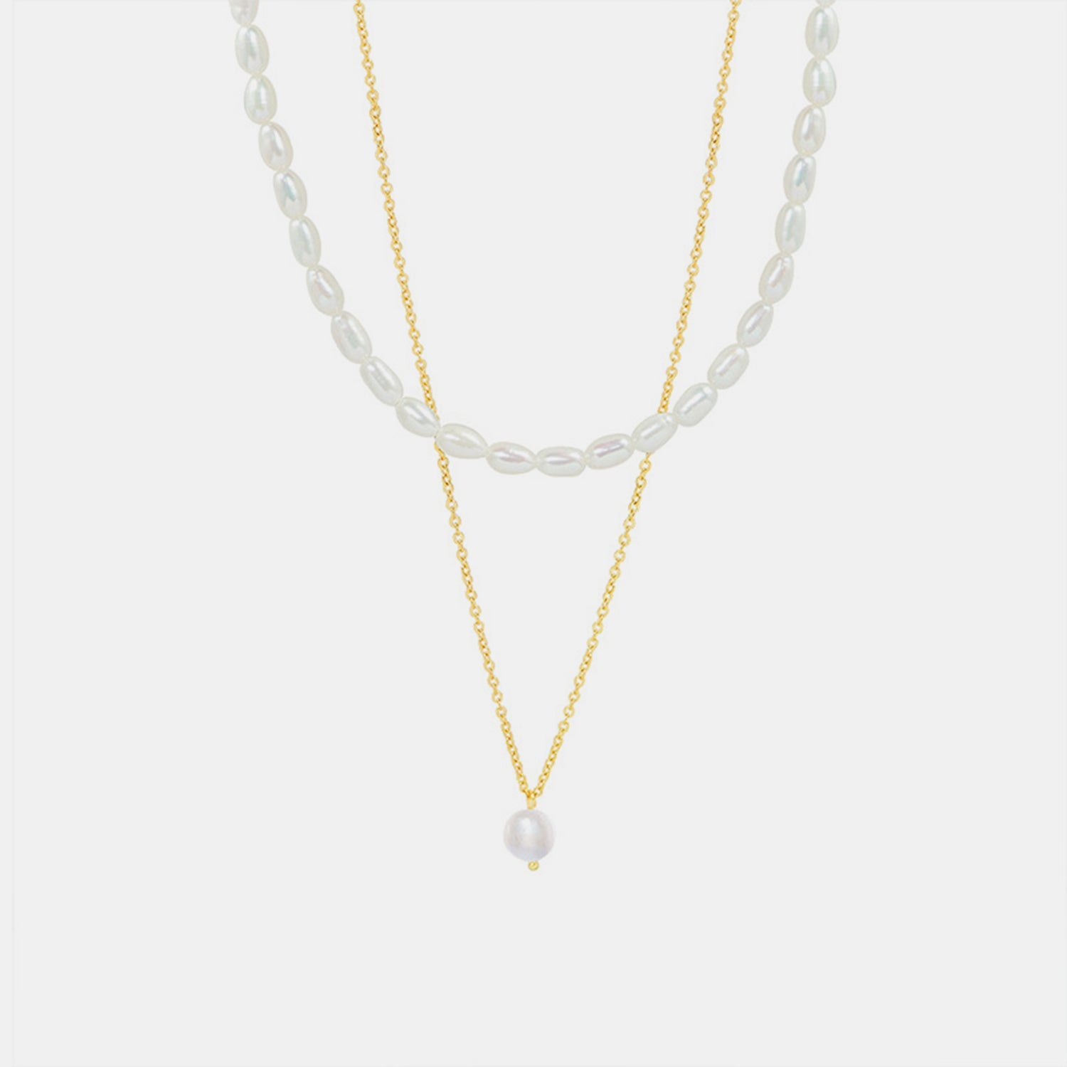Isabella | Pearl and Gold Chain Necklace - 100500666641168 - Jewellery - Ivory & White