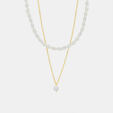 Isabella | Pearl and Gold Chain Necklace - 100500666641168 - Jewellery - Ivory & White