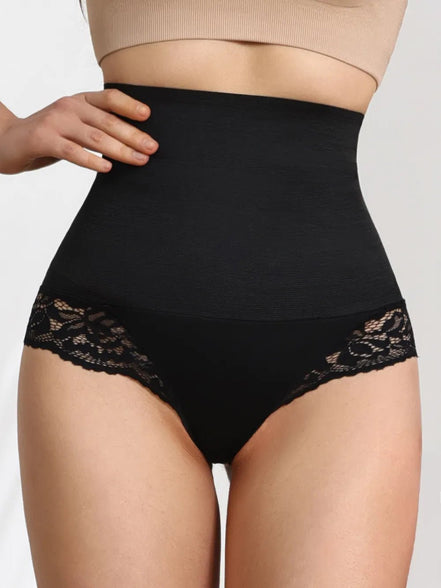 Lace Detail High Waist Shaping Panty - 100200273421390 - Bridal Accessories - Ivory & White