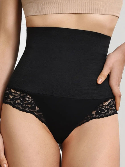 Lace Detail High Waist Shaping Panty - 100200273421390 - Bridal Accessories - Ivory & White