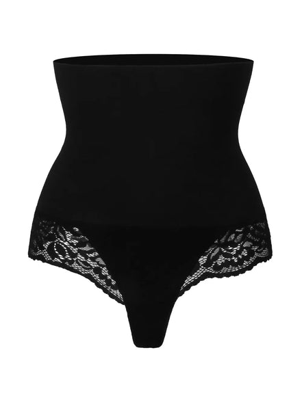 Lace Detail High Waist Shaping Panty - 100200273421390 - Bridal Accessories - Ivory & White