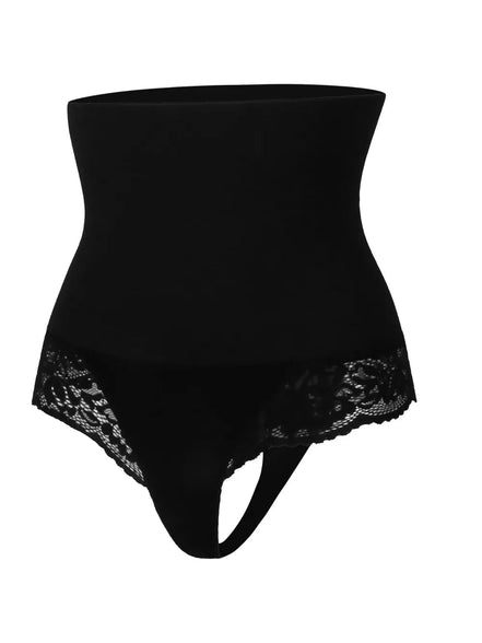Lace Detail High Waist Shaping Panty - 100200273421390 - Bridal Accessories - Ivory & White