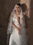 Liana | Full Lace Veil - 14:291m - Bridal Veil - Ivory & White