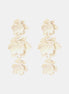 Lillia | 3 - Tier Floral Drop Stud Earrings - 101300532965439 - Jewellery - Ivory & White