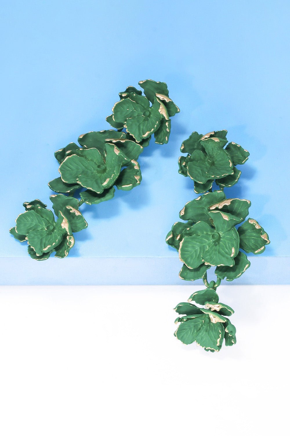 Lillia | 3 - Tier Floral Drop Stud Earrings - 101300532967335 - Jewellery - Ivory & White