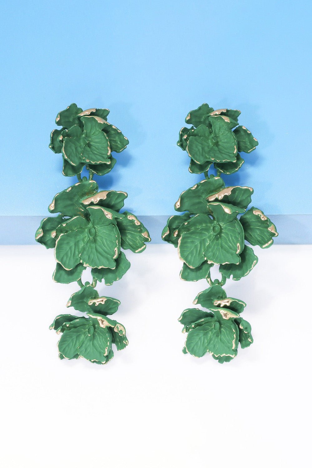 Lillia | 3 - Tier Floral Drop Stud Earrings - 101300532967335 - Jewellery - Ivory & White