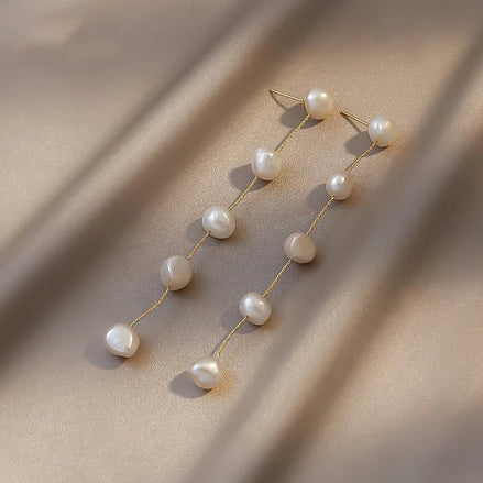 Lois | Pearl Dangle Stud Earrings - 200001034:361181 - Jewellery - Ivory & White