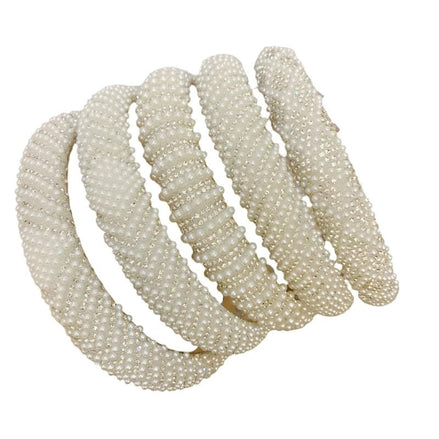 Loretta | Rhinestone Headband - 14:350850Rhinestone 3 - Bridal Accessories - Ivory & White