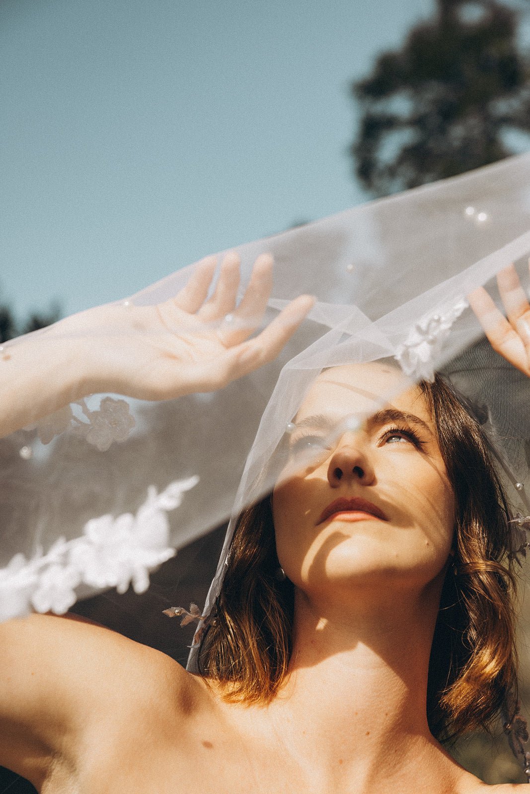 Maeve | Floral and Pearl Veil - 14:200002130;200000063:202576810 - Bridal Veil - Ivory & White
