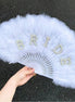 Maisie Feather Fan - 14:202422806bride - Bridal Accessories - Ivory & White