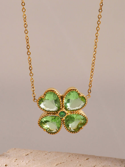 Maria | 4 - leaf Clover Pendant Necklace - 100500480421793 - Jewellery - Ivory & White