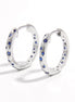 Marina | Blue Zircon Hoop Earrings - 100500371491294 - Jewellery - Ivory & White