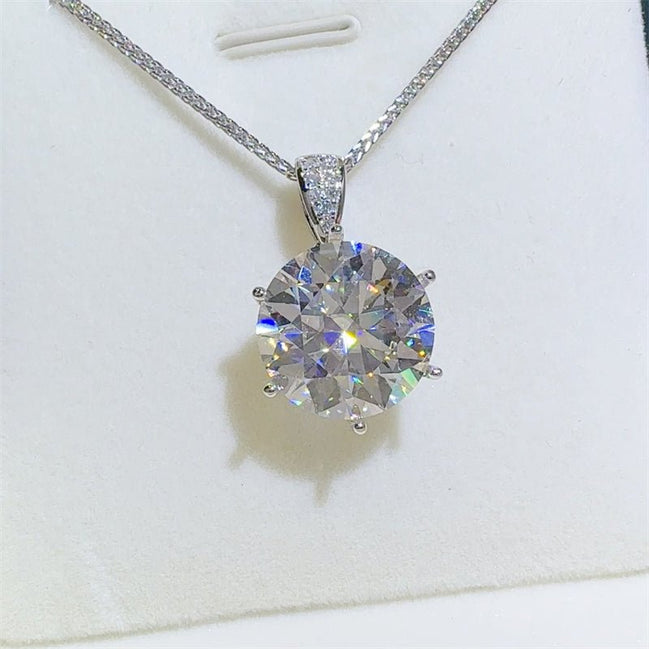 Michelle | Moissanite Solitaire Pendant Necklace - 100500855841190 - Jewellery - Ivory & White