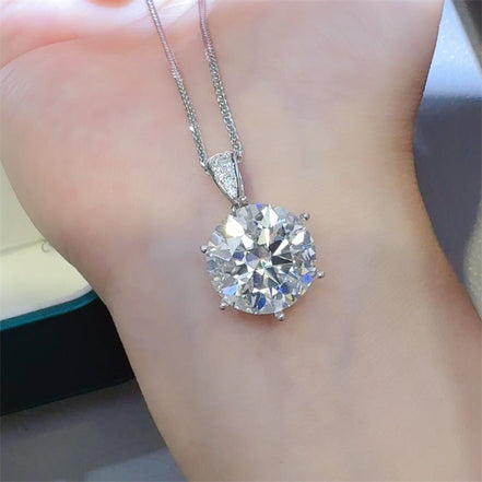 Michelle | Moissanite Solitaire Pendant Necklace - 100500855841190 - Jewellery - Ivory & White