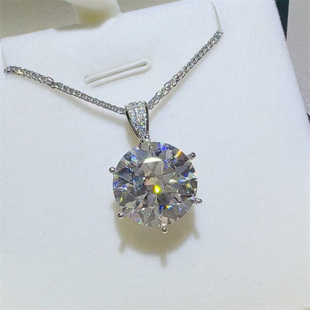 Michelle | Moissanite Solitaire Pendant Necklace - 100500855841190 - Jewellery - Ivory & White