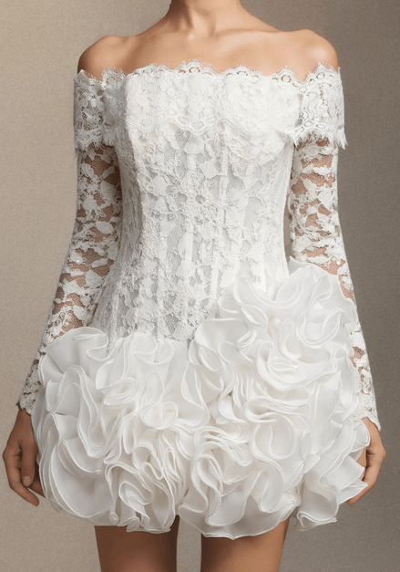 Natalie - Wedding Dress - Ivory & White