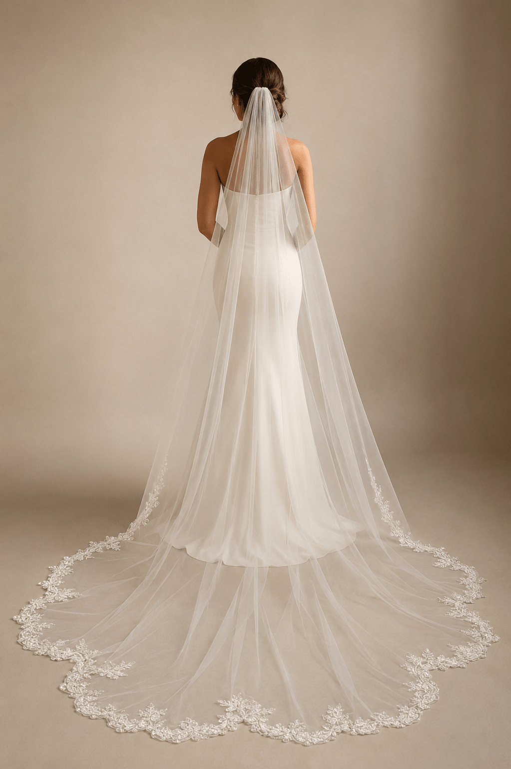 Nina -  - Bridal Veil - Ivory & White