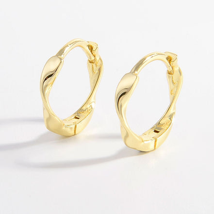 Nina | Twist Hoop Earrings - Gold - 100500868851598 - Jewellery - Ivory & White