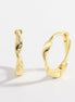 Nina | Twist Hoop Earrings - Gold - 100500868851598 - Jewellery - Ivory & White