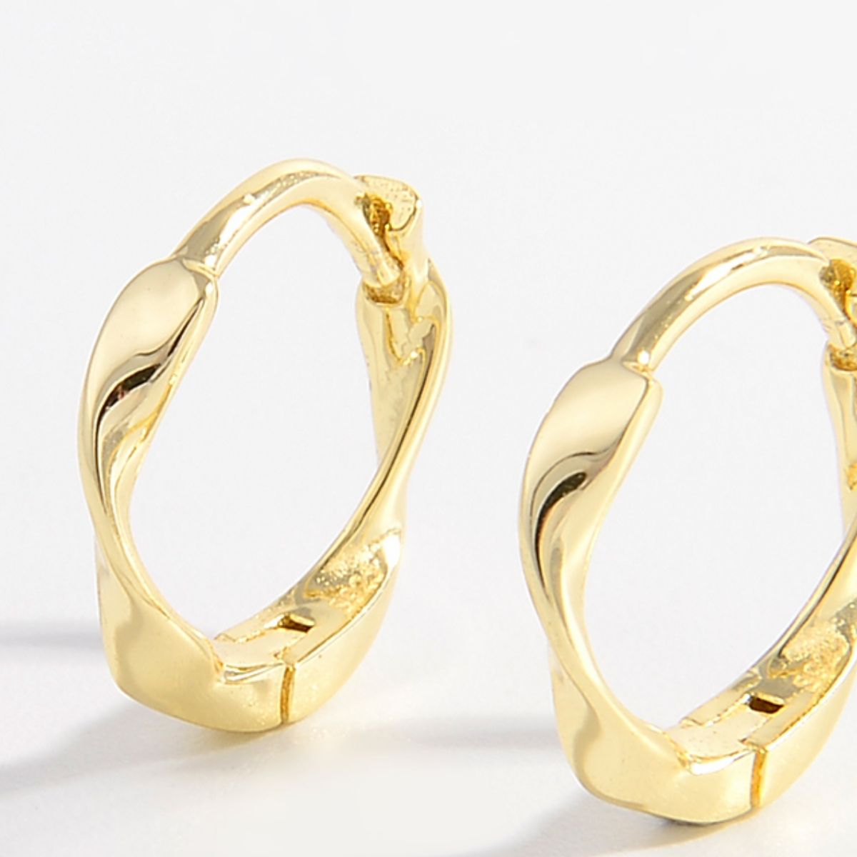 Nina | Twist Hoop Earrings - Gold - 100500868851598 - Jewellery - Ivory & White