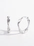 Nina | Twist Hoop Earrings - Silver - 100500868852677 - Jewellery - Ivory & White