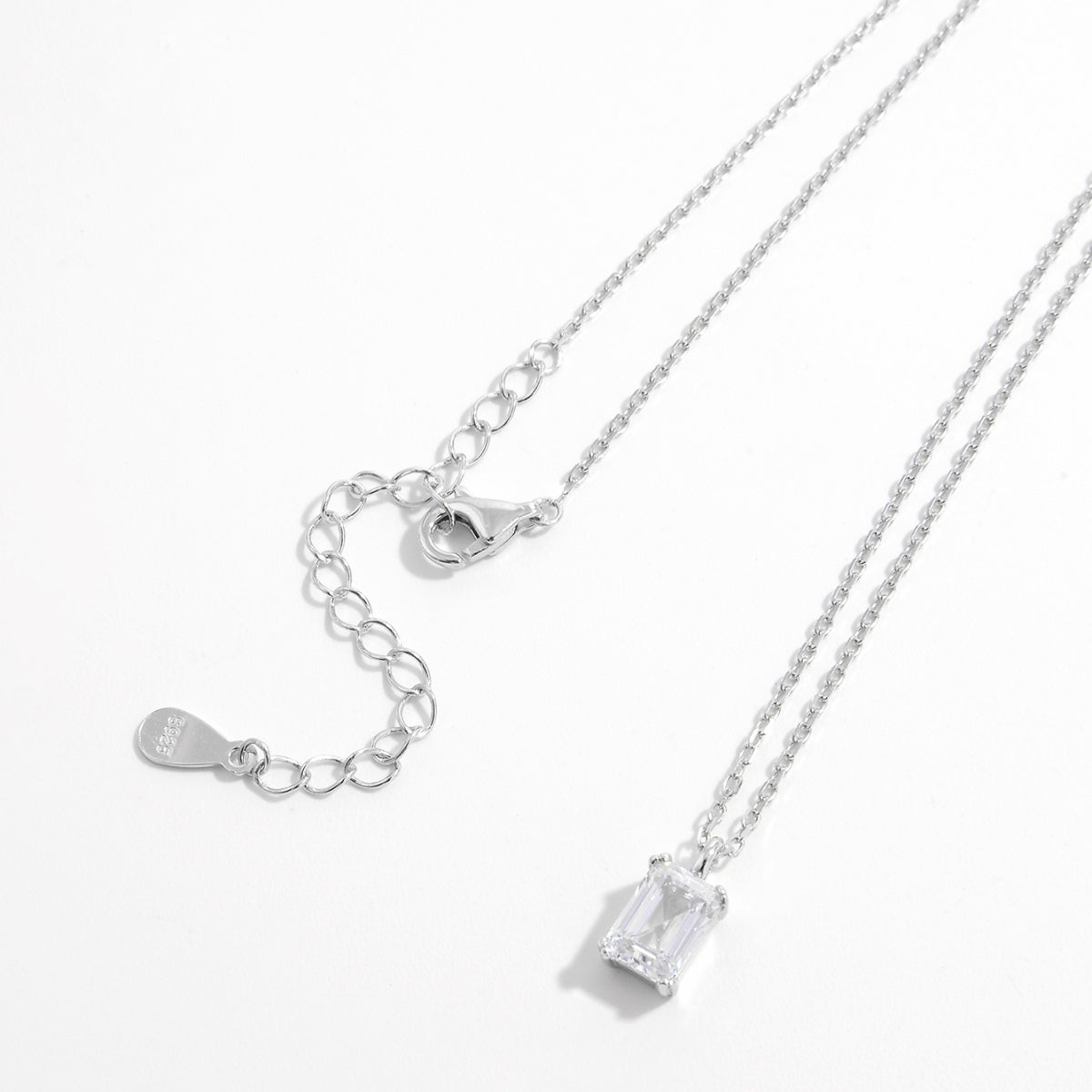 Nora | Emerald Cut Necklace - 100500915371475 - Jewellery - Ivory & White