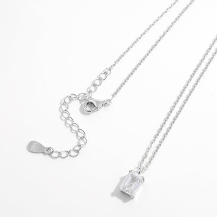 Nora | Emerald Cut Necklace - 100500915371475 - Jewellery - Ivory & White