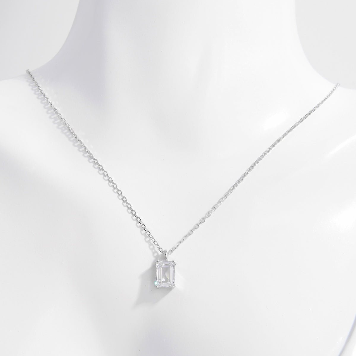 Nora | Emerald Cut Necklace - 100500915371475 - Jewellery - Ivory & White