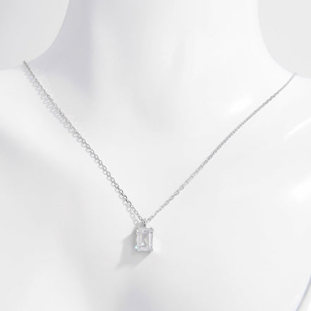 Nora | Emerald Cut Necklace - 100500915371475 - Jewellery - Ivory & White