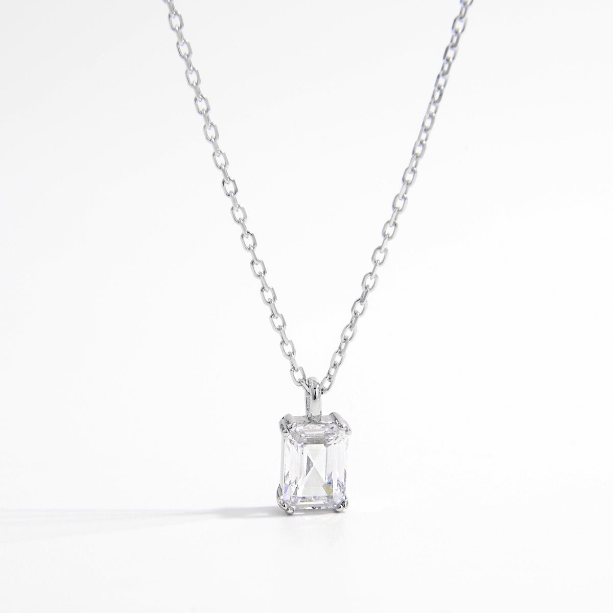 Nora | Emerald Cut Necklace - 100500915371475 - Jewellery - Ivory & White