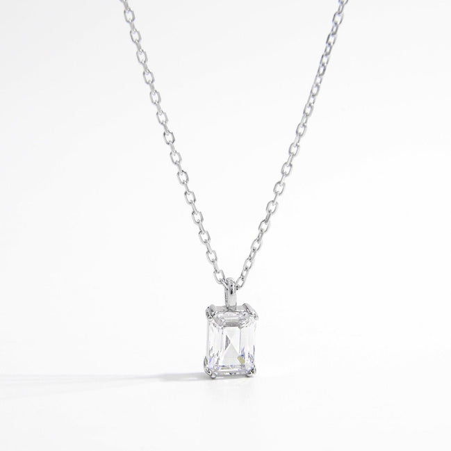 Nora | Emerald Cut Necklace - 100500915371475 - Jewellery - Ivory & White