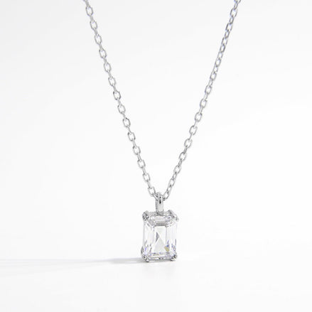 Nora | Emerald Cut Necklace - 100500915371475 - Jewellery - Ivory & White