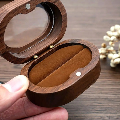 Oval Wooden Jewellery Box - 14:175brown;5:200004182Double - Bridal Accessories - Ivory & White