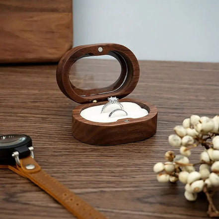 Oval Wooden Jewellery Box - 14:175brown;5:200004182Double - Bridal Accessories - Ivory & White