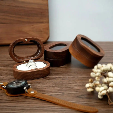 Oval Wooden Jewellery Box - 14:175brown;5:200004182Double - Bridal Accessories - Ivory & White
