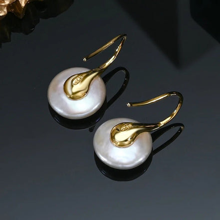 Pamela | Pearl Drop Earrings - Gold - 200000226:175gold;200102261:201876808 - Jewellery - Ivory & White
