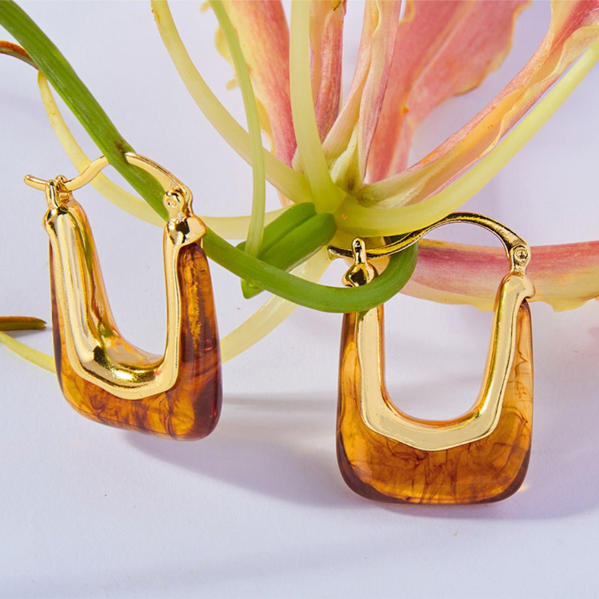 Poppy | Tortoiseshell Hoop Earrings - 100500986181033 - Jewellery - Ivory & White