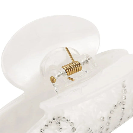 Rhinestone Bride Hair Claw Clip - 14:29white - 10cm - Bridal Accessories - Ivory & White