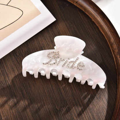 Rhinestone Bride Hair Claw Clip - 14:29white - 10cm - Bridal Accessories - Ivory & White