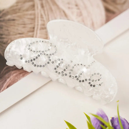Rhinestone Bride Hair Claw Clip - 14:29white - 10cm - Bridal Accessories - Ivory & White