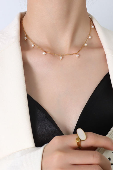 Rose | Pearl Choker Necklace - 100500135761041 - Jewellery - Ivory & White