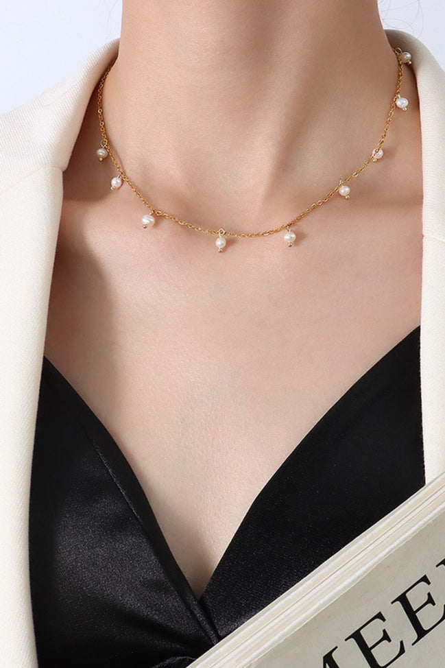 Rose | Pearl Choker Necklace - 100500135761041 - Jewellery - Ivory & White