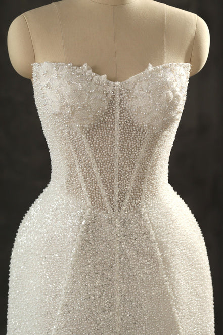 Sabrina - Wedding Dress - Ivory & White