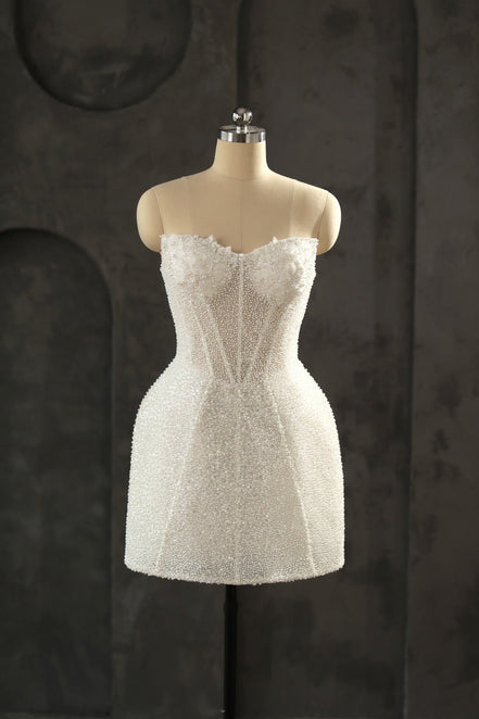 Sabrina - Wedding Dress - Ivory & White