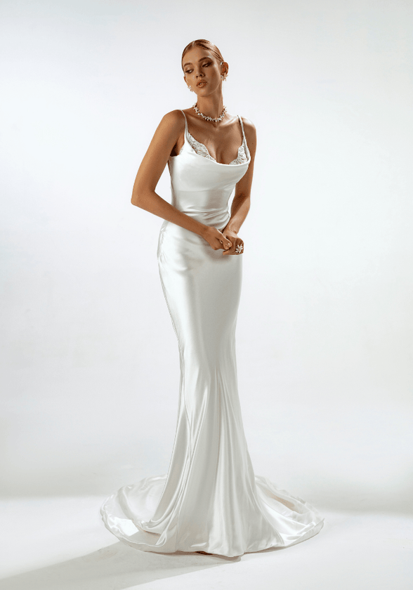 Solange - Wedding Dress - Ivory & White