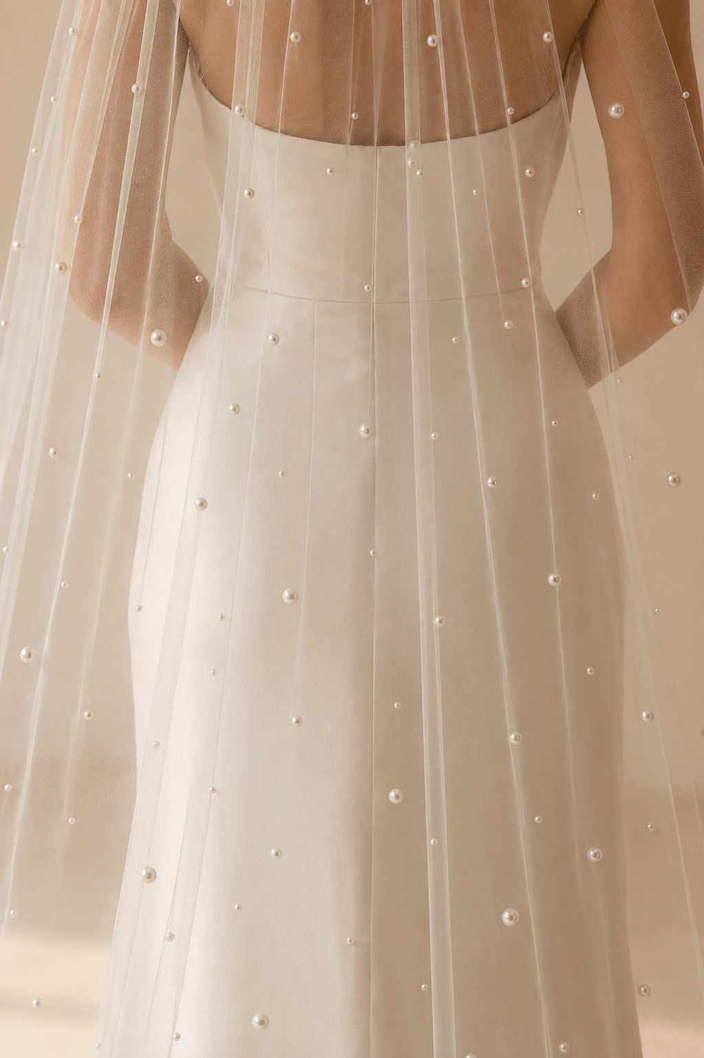 Tessa | Pearl Veil - 14:29White;200000063:200006543 - Bridal Veil - Ivory & White